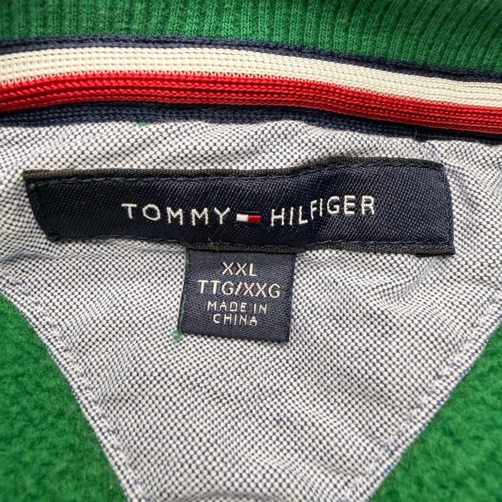 Tommy Hilfiger Heavyweight Collegiate Logo‎ Hoodie Men XXL Green - Picture 12 of 16
